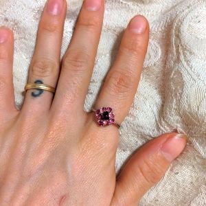 Pink gemstone ring